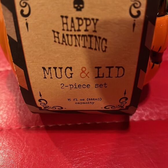 NWT pumpkin mug and lid set - Picture 3 of 3